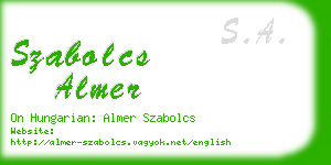 szabolcs almer business card